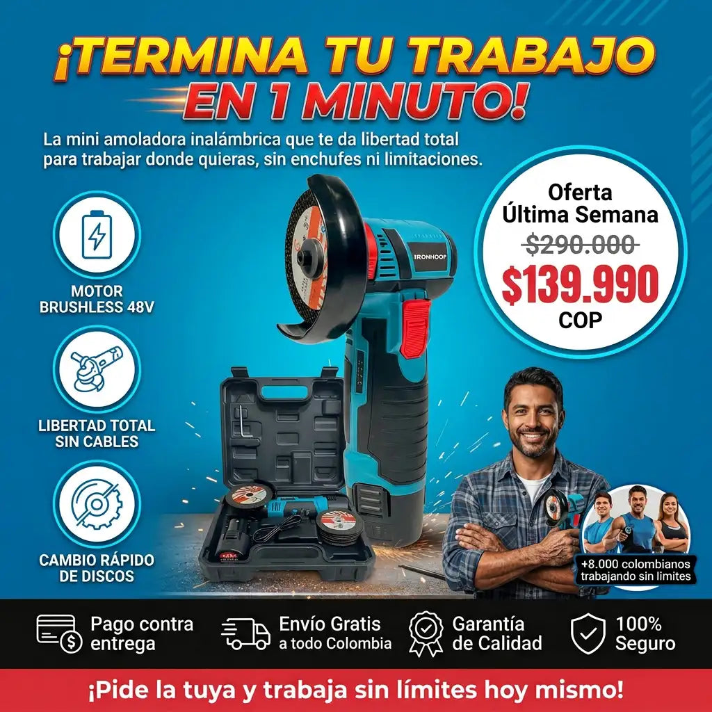 Pulidora Inalámbrica Original 🎁 BONUS: x2 Baterías, x2 Discos x1 Llave