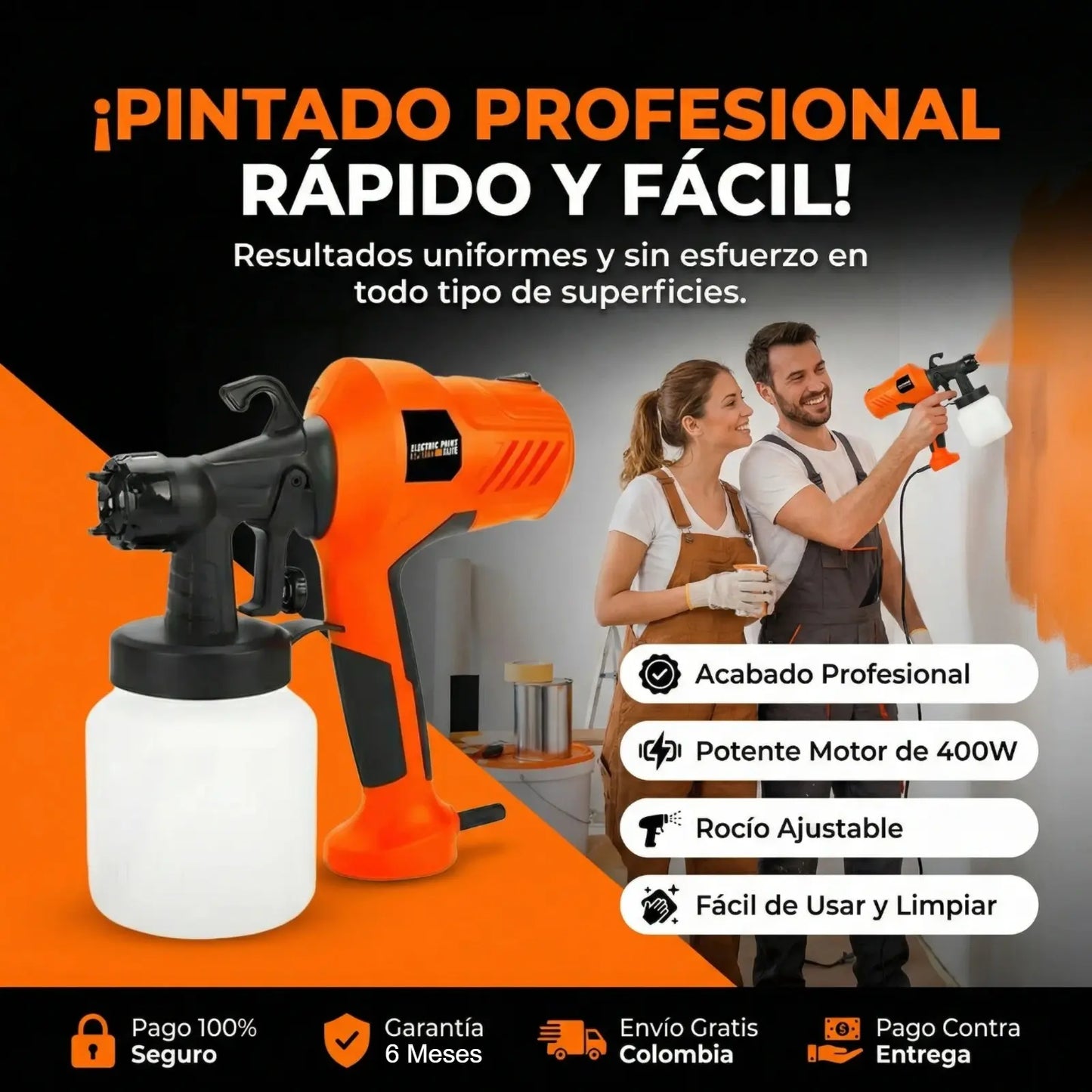 SprayPro X400™ - Pinta lo que necesitas en segundos.