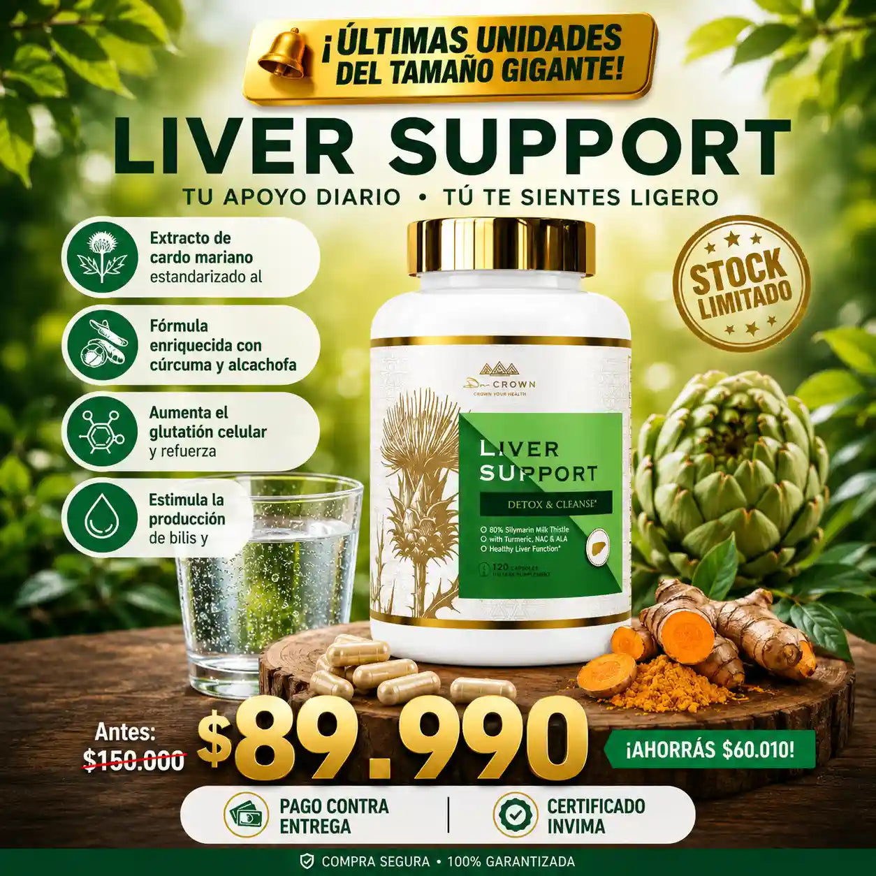 Liver Support Tamaño Grande x120 Capsulas