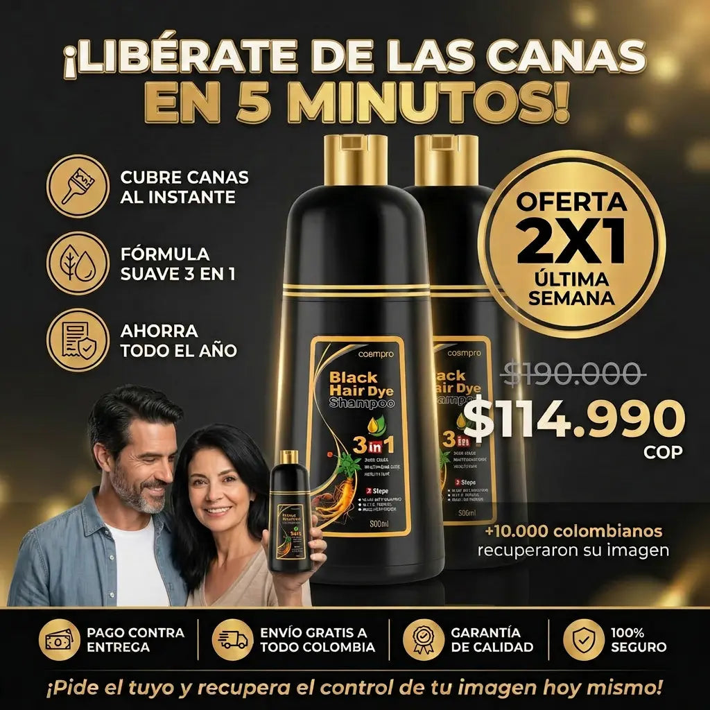 Shampoo Black Hair cubre canas OFERTA 2X1