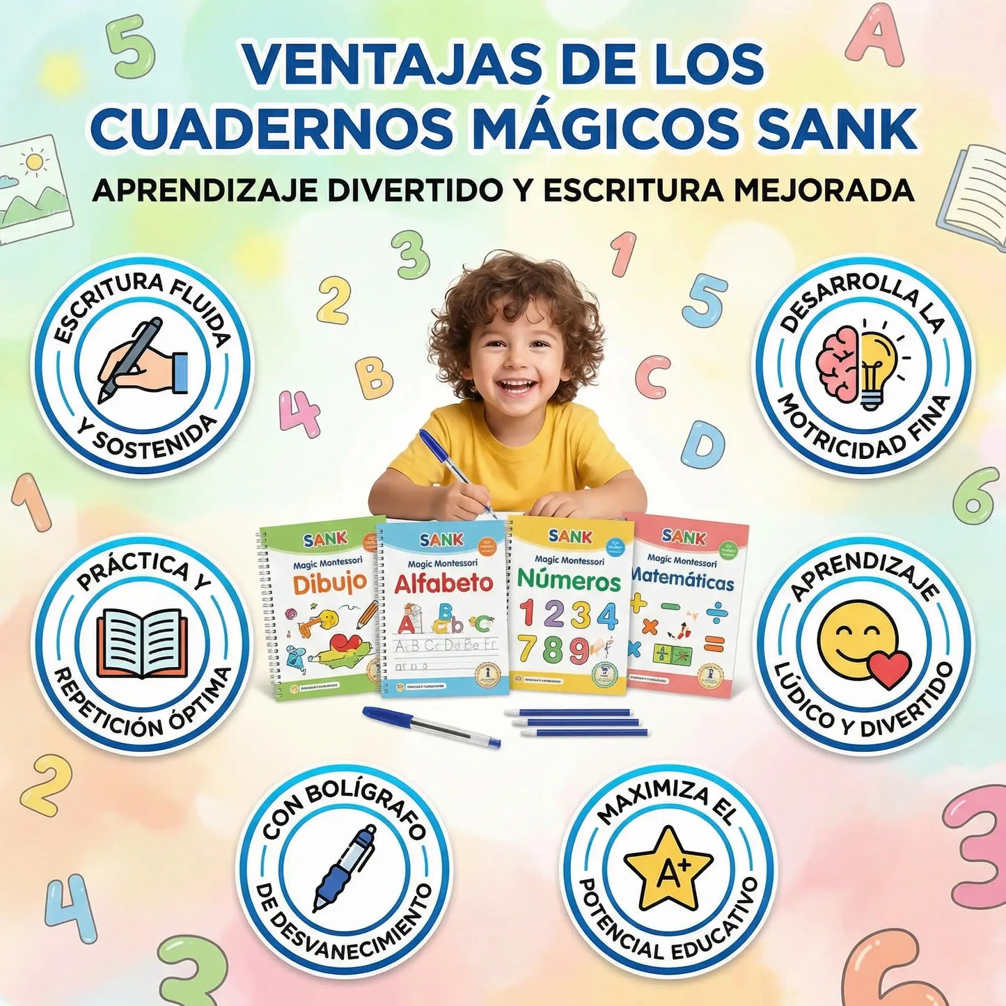 SET DE 2 LIBROS MONTESSORI - Ayuda a tu hijo a mejorar la caligrafía en 2 semanas.