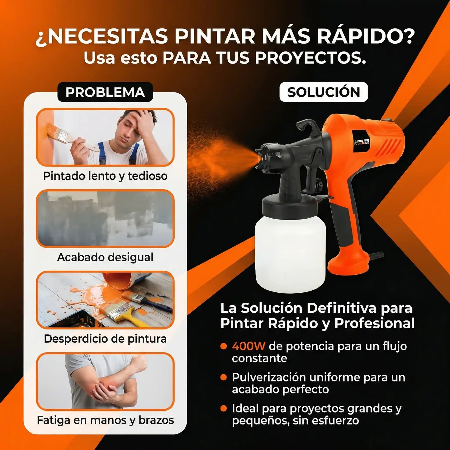 SprayPro X400™ - Pinta lo que necesitas en segundos.